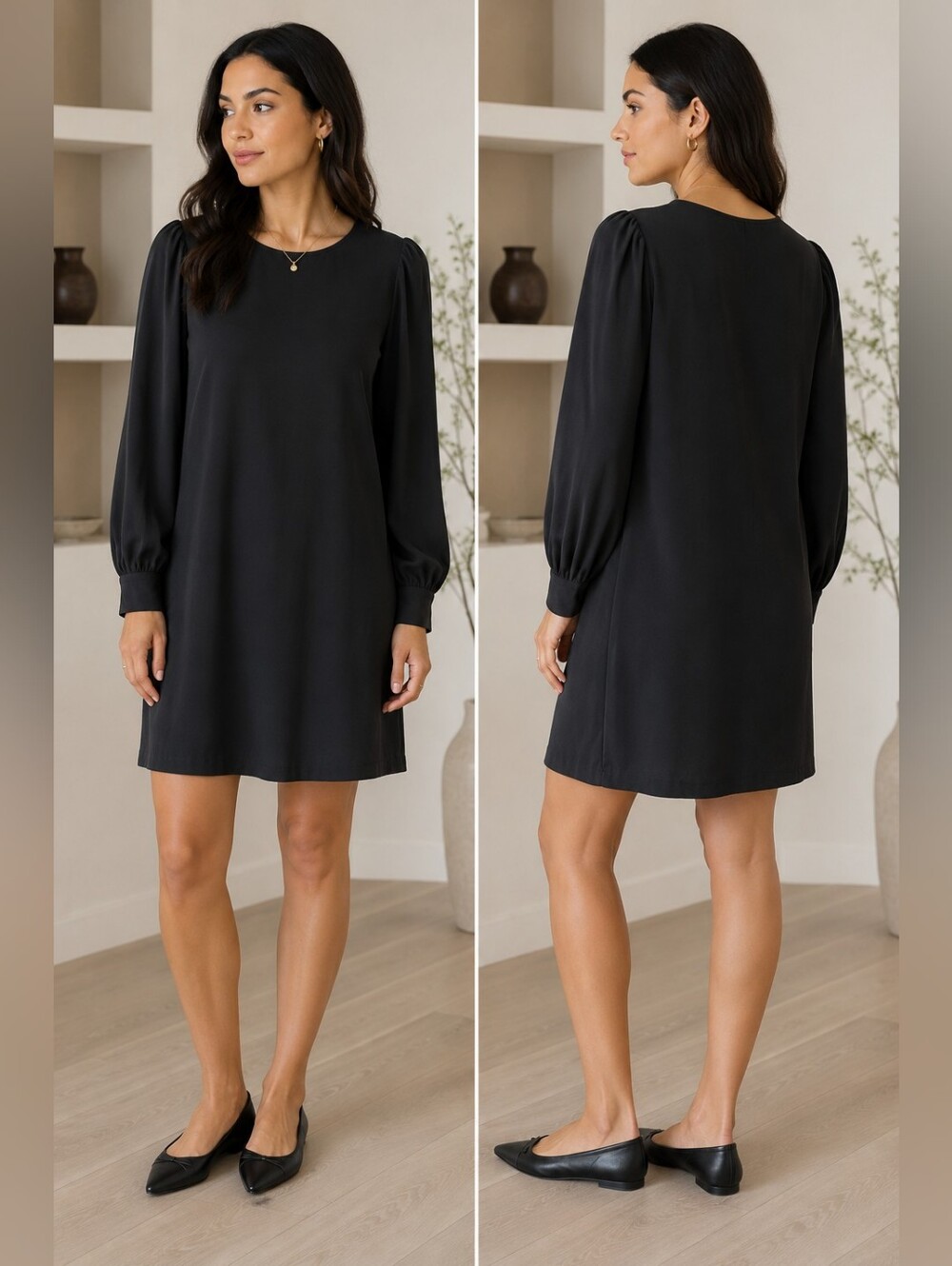 Old Navy Black Long Sleeve Dress